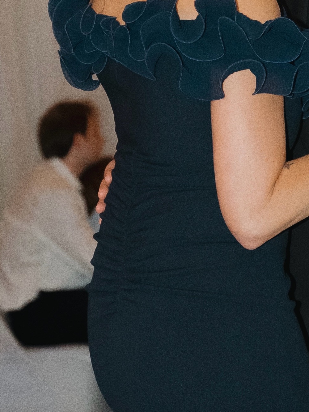 Xscape Navy Ruffled Maxi Gown - Picture 4 of 5